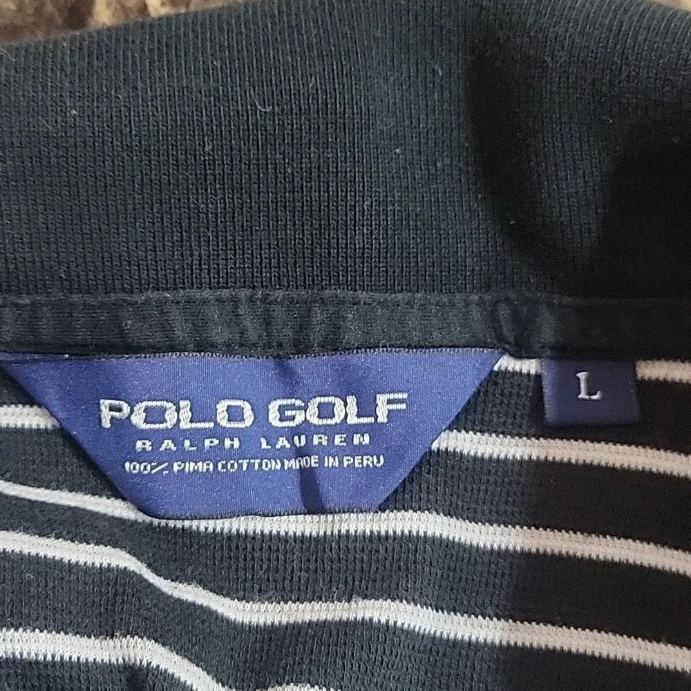 Polo Golf by Ralph Lauren B&W Polo, size L